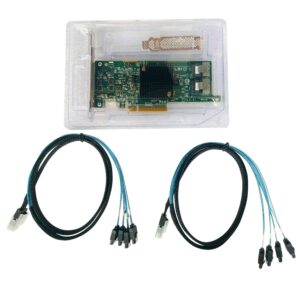 LSI 9207-8i RAID Controller Card 6Gbs SAS HBA P20 IT Mode for ZFS FreeNAS unRAID RAID Expander Card + 2 * 8087 SATA Cable