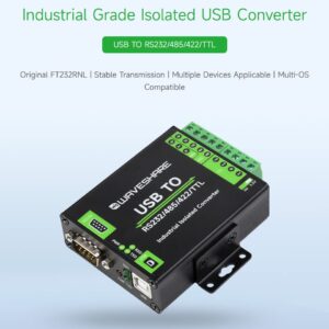 waveshare FT232RNL USB to RS232/485/422/TTL Interface Converter, Industrial Isolation