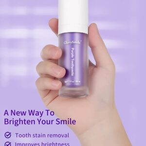 Dental Purple Toothpaste for Teeth Whitening, Tooth Stain Removal, Tooth Paint Booster for Brightness and Reduce Yellowing