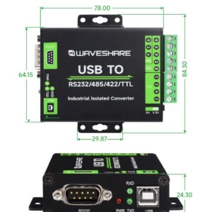 waveshare FT232RNL USB to RS232/485/422/TTL Interface Converter, Industrial Isolation