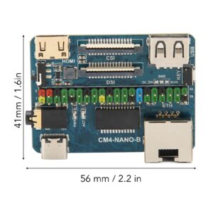 Module 4 Board Multi Interface, 4K Resolution 30FPS, USB2.0 Connector with CSI Connector, Standard Cm4 Socket 40Pin Gpio Suitable for Connecting Various USB Devices