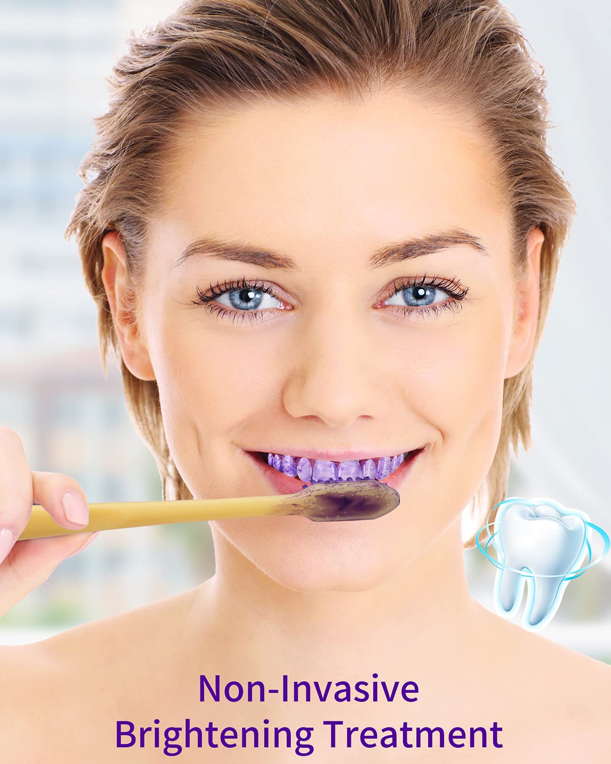 Dental Purple Toothpaste for Teeth Whitening, Tooth Stain Removal, Tooth Paint Booster for Brightness and Reduce Yellowing