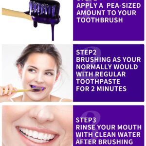 Dental Purple Toothpaste for Teeth Whitening, Tooth Stain Removal, Tooth Paint Booster for Brightness and Reduce Yellowing