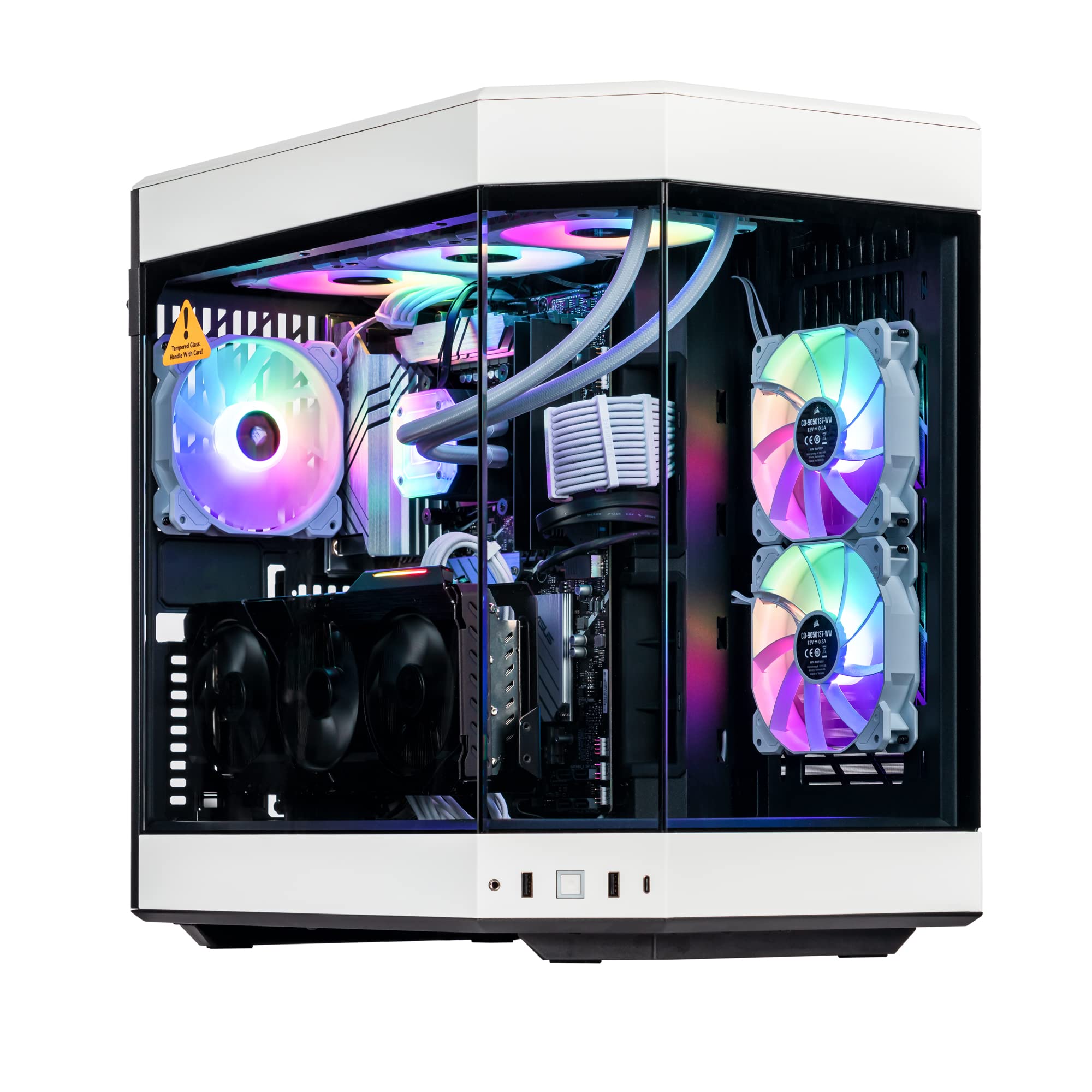 Velztorm Praetix 14th Gen AI Focused Gaming Desktop (Intel i9-14900K 2.40GHz, GeForce RTX 4090 24GB, 32GB DDR5, 2TB PCIe SSD + 2TB HDD, 360mm AIO, 1000W PSU, WiFi 6, BT 5.2, Win 11 Home) VELZ0076