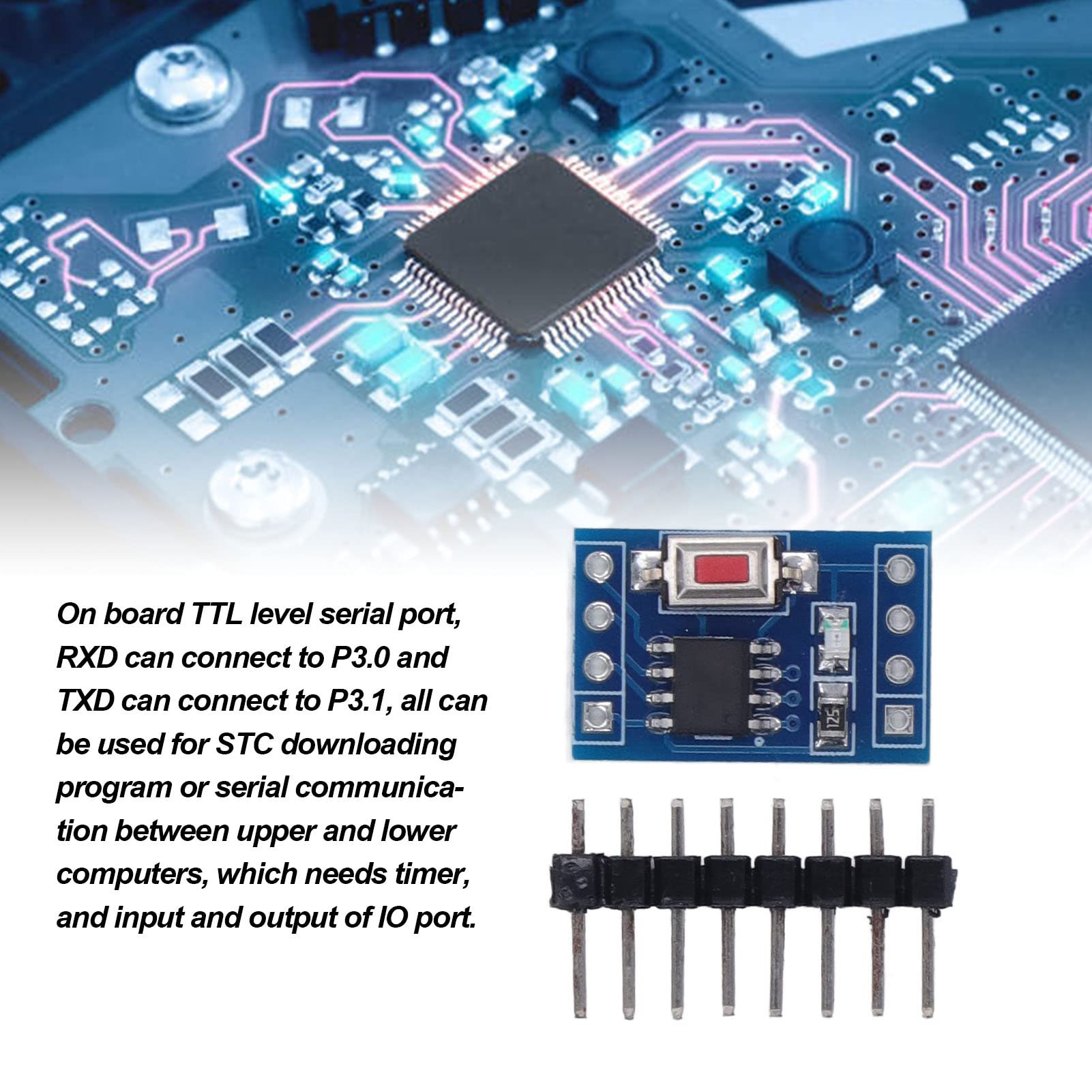 MCU Development Module Microcontroller System Board LED Display Interface Core Board Electronic Component with One Way Switch