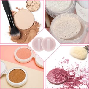 WLLHYF 12PCS Makeup Powder Puffs Pink Cotton Powder Puffs Round Powder Puff for Makeup Face Powder Velour Puffs for Loose Powder Washable(pink