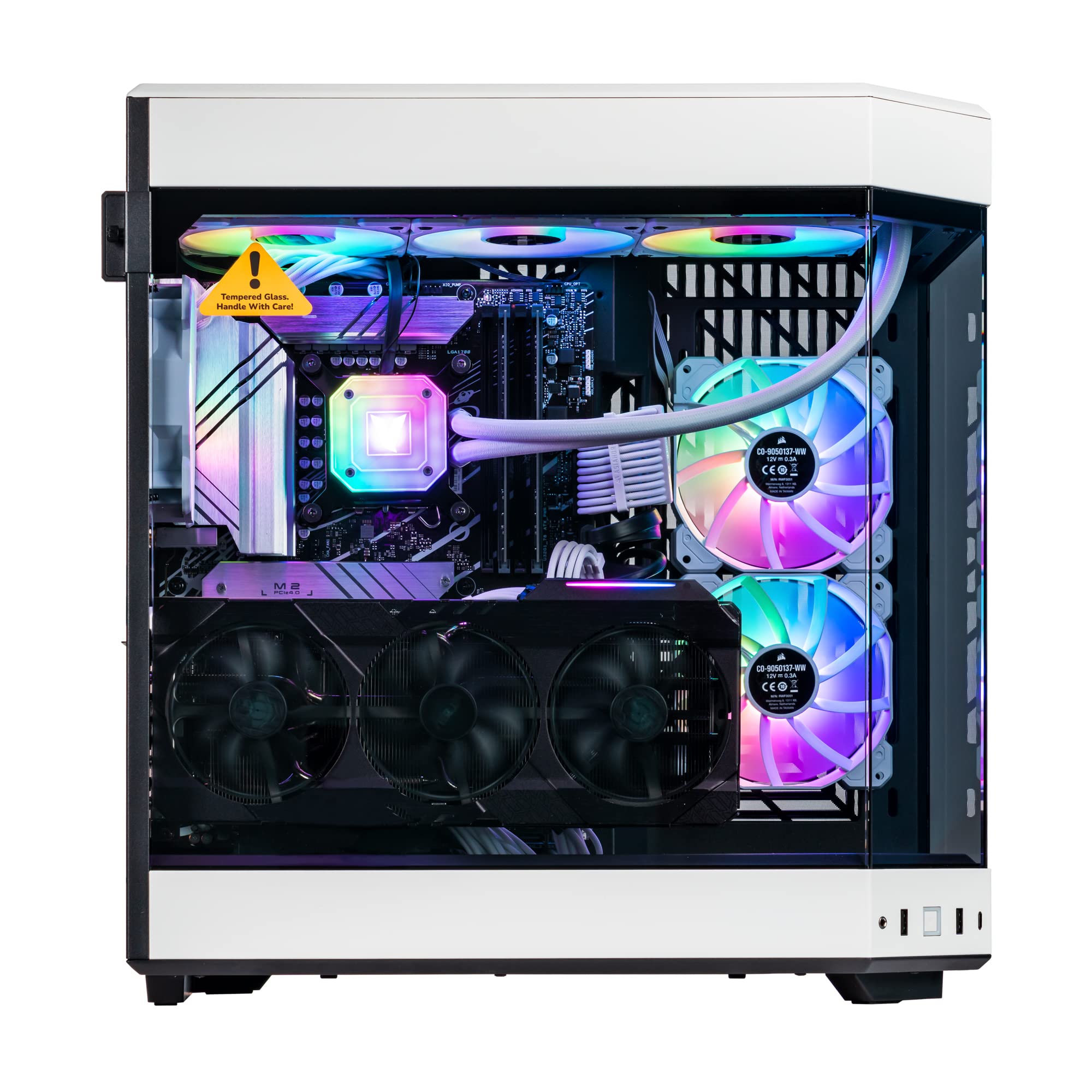 Velztorm Praetix 14th Gen AI Focused Gaming Desktop (Intel i9-14900K 2.40GHz, GeForce RTX 4070 Ti 24GB, 32GB DDR5, 2TB PCIe SSD, 360mm AIO, 1000W PSU, WiFi 6, BT 5.2, Win 11 H) VELZ0076