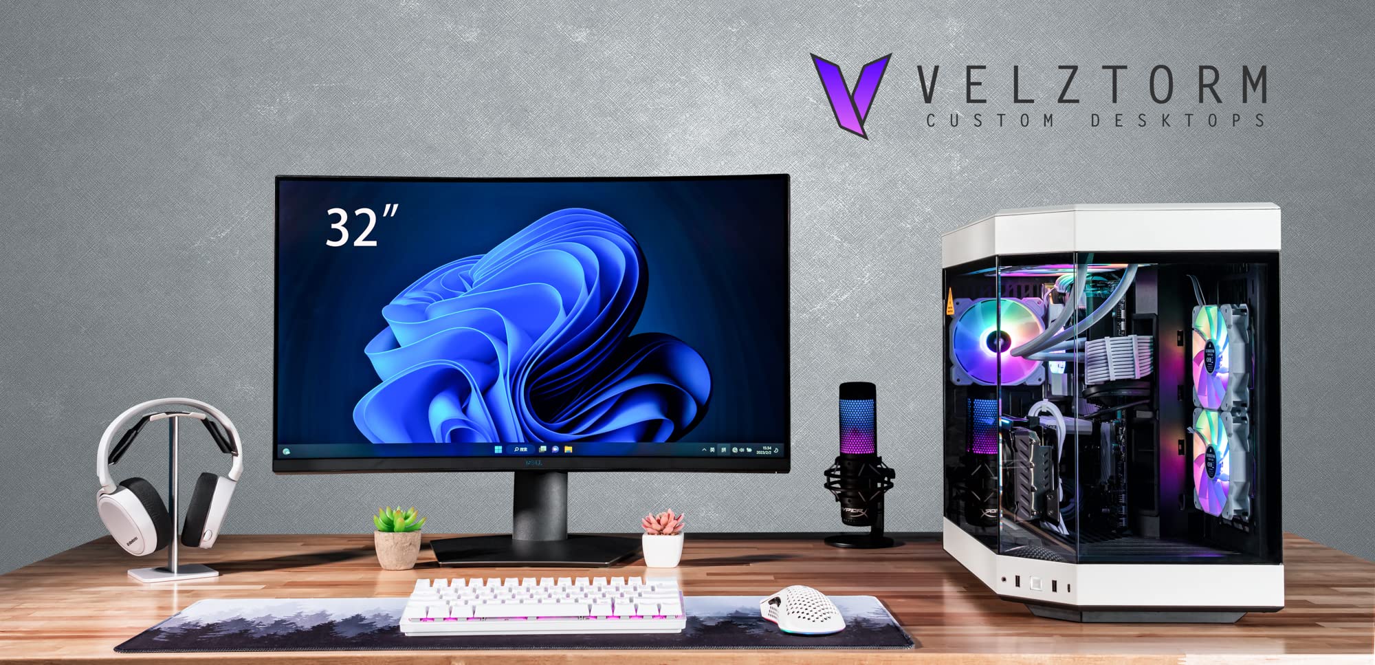 Velztorm Praetix 14th Gen AI Focused Gaming Desktop (Intel i9-14900K 2.40GHz, GeForce RTX 4070 Ti 24GB, 32GB DDR5, 2TB PCIe SSD, 360mm AIO, 1000W PSU, WiFi 6, BT 5.2, Win 11 H) VELZ0076