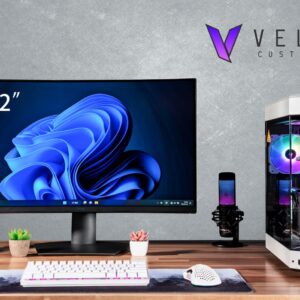 Velztorm Praetix 14th Gen AI Focused Gaming Desktop (Intel i9-14900K 2.40GHz, GeForce RTX 4090 24GB, 32GB DDR5, 2TB PCIe SSD + 2TB HDD, 360mm AIO, 1000W PSU, WiFi 6, BT 5.2, Win 11 Home) VELZ0076