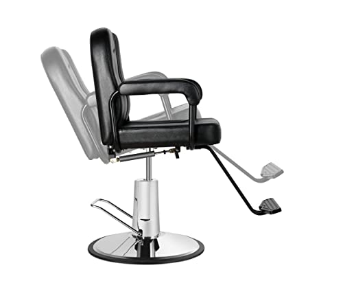 Beautymega Black Hydraulic Pump Styling Chair 360 Degrees Swivel Barber Chair Salon Spa Reclining Beauty Chair