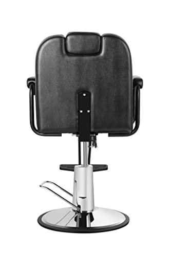 Beautymega Black Hydraulic Pump Styling Chair 360 Degrees Swivel Barber Chair Salon Spa Reclining Beauty Chair