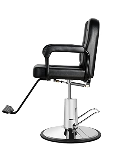 Beautymega Black Hydraulic Pump Styling Chair 360 Degrees Swivel Barber Chair Salon Spa Reclining Beauty Chair