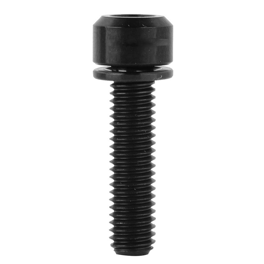 Qiilu Stem Bolt, Resistance Sturdy Professional Stem Bolt Lightweight for Mountain Bike(Black)