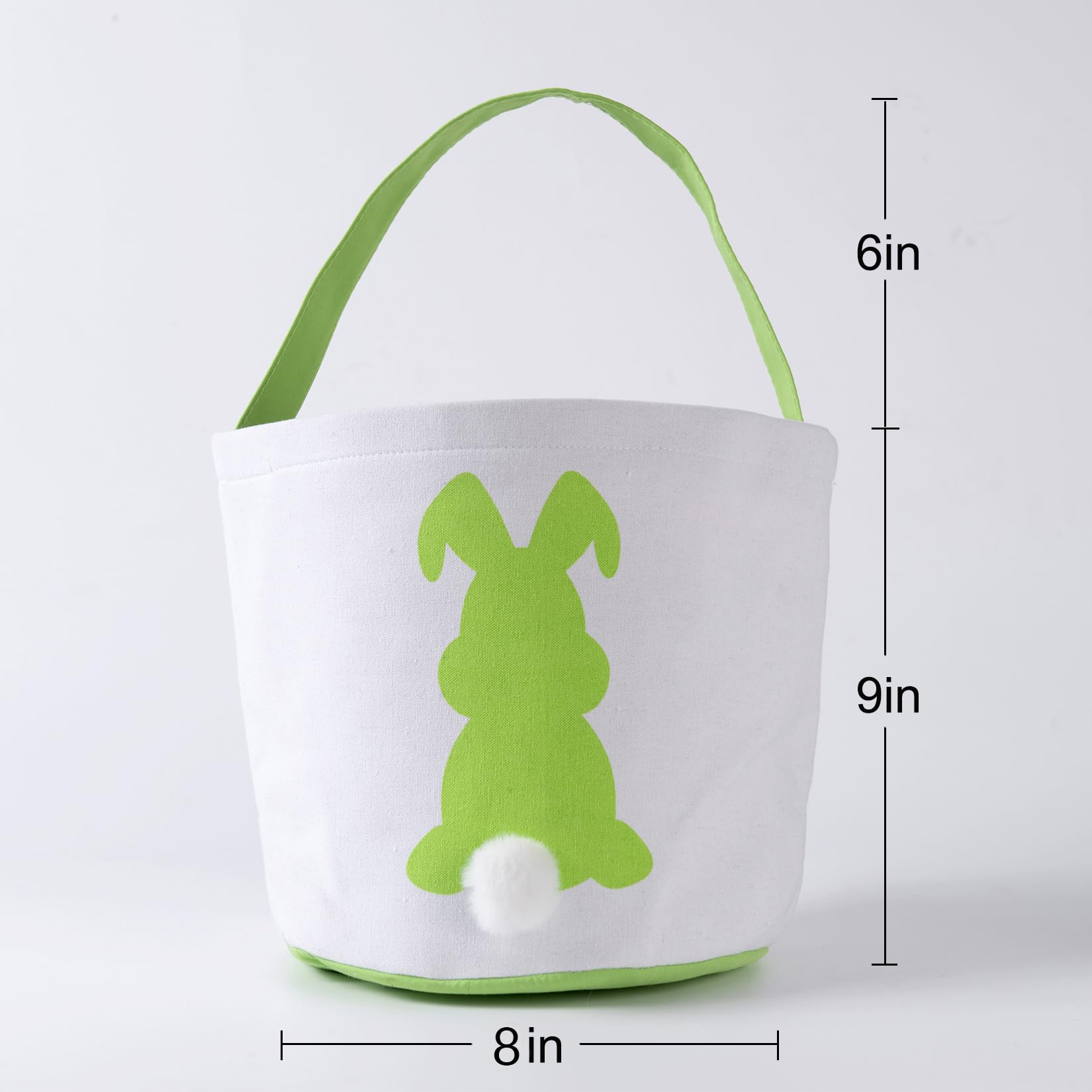 Personalized Easter Basket, Easter Bunny Basket for Kids, Easter Egg Hunt Tote Bag for Toys Candy Gift Party Decorations