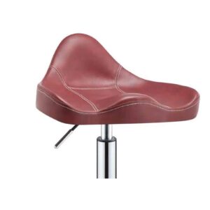 Solid Saddle Stool Ergonomic,Professional Equipment Pu Leather Thick Padding Salon Stool for Hairdressing Massage Spa Salon Tattoo Dental Clinic Bar Studio/Red