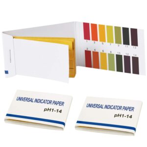 pizarra 2 Set 160 Strips 1-14 PH Litmus Paper Ph Strips Water Cosmetics Soil PH Paper Strips with Control Card