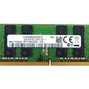 Laptop Memory Module M471A2K43CB1-CTD Compatible Replacement Spare Part for Samsung M471A2K43CB1 16GB 2Rx8 DDR4 SO-DIMM PC4-21300 2666MHz 260-Pin Non-ECC CL19 1.2V