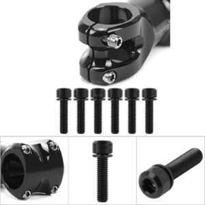 Qiilu Stem Bolt, Resistance Sturdy Professional Stem Bolt Lightweight for Mountain Bike(Black)