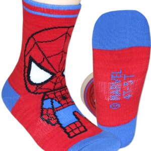 Marvel Super Heroes Avengers Kids Toddlers 6 pack Crew Socks (5-7 yrs, Red)