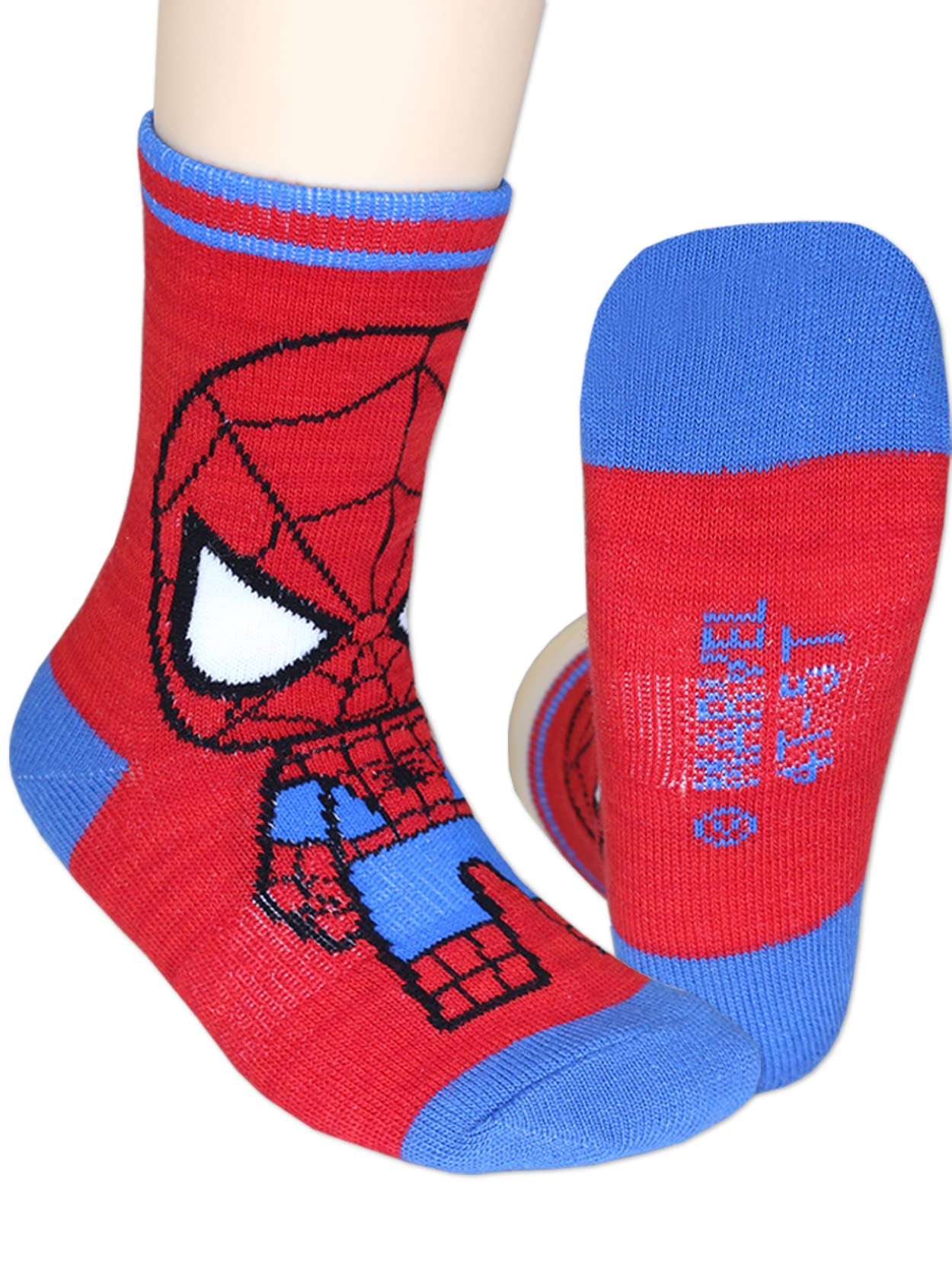 Marvel Super Heroes Avengers Kids Toddlers 6 pack Crew Socks (5-7 yrs, Red)