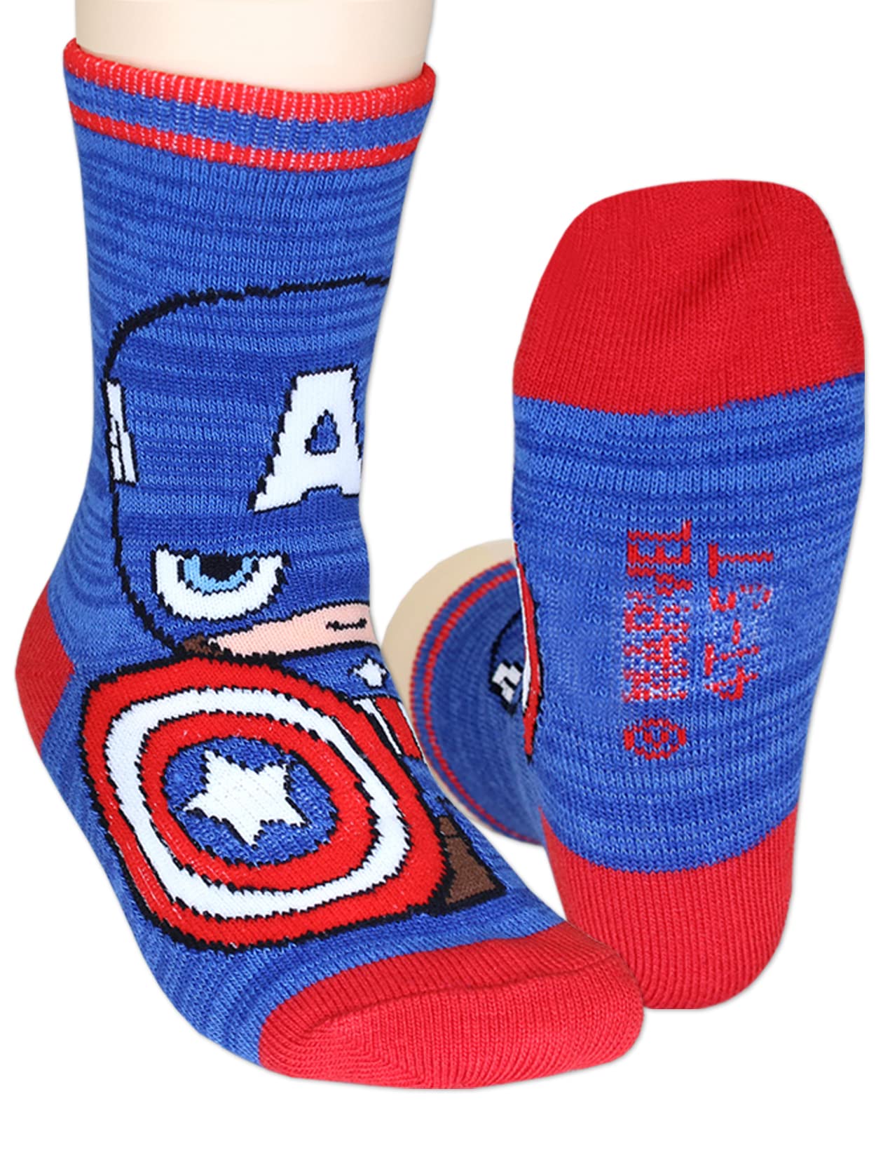 Marvel Super Heroes Avengers Kids Toddlers 6 pack Crew Socks (5-7 yrs, Red)