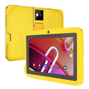 amonida 7 inch kids tablet 4gb 128g led screen 2.4g 5g dual band 100-240v yellow tablet for android 10 (yellow), us plug (shanryaxo1wqnz8a7-11)