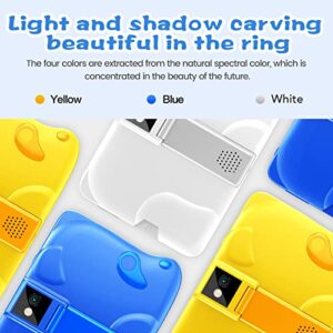 Kids Tablet, LED Screen Front 2MP Rear 5MP 4GB 128G 100-240V Tablet for Reading for Android 10 (Yellow)