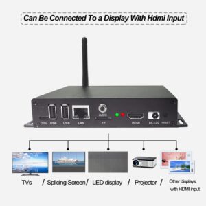 Advertising Streaming Media Player Box for Digital Signage,Network Management with Free Software,Creation of Digital Marketing,Remote Upload Function, Application and Planning Function (V1-M1)