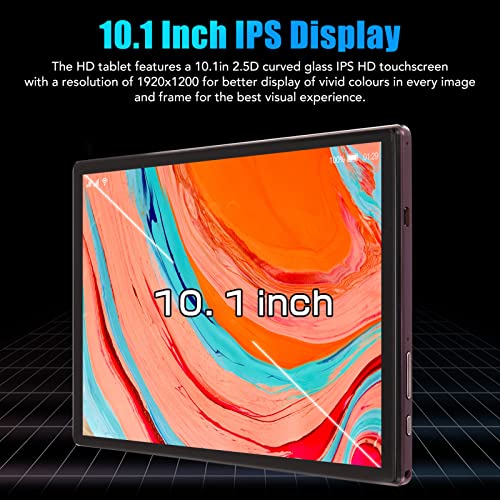 FOTABPYTI 4G Calling Tablet, 2.4G 5G WiFi Front 8MP Rear 20MP 10.1in Tablet 100-240V for Android 11 for Drawing (US Plug)