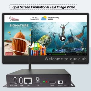 Advertising Streaming Media Player Box for Digital Signage,Network Management with Free Software,Creation of Digital Marketing,Remote Upload Function, Application and Planning Function (V1-M1)