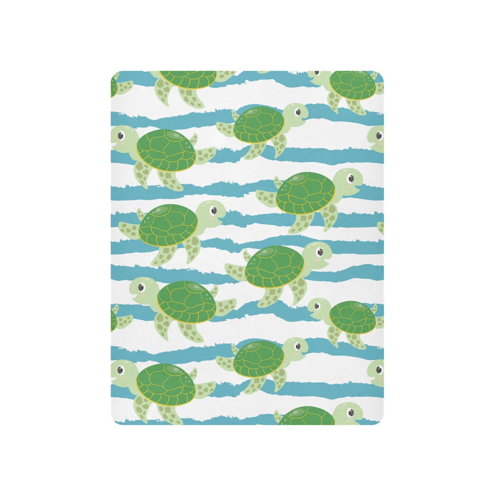 GOODOLD Cute Sea Turtle Crib Sheets for Boys Girls, 39x27 Inch Soft and Breathable Pack n Play Sheets, Portable Mini Stretchy Cribs Sheets