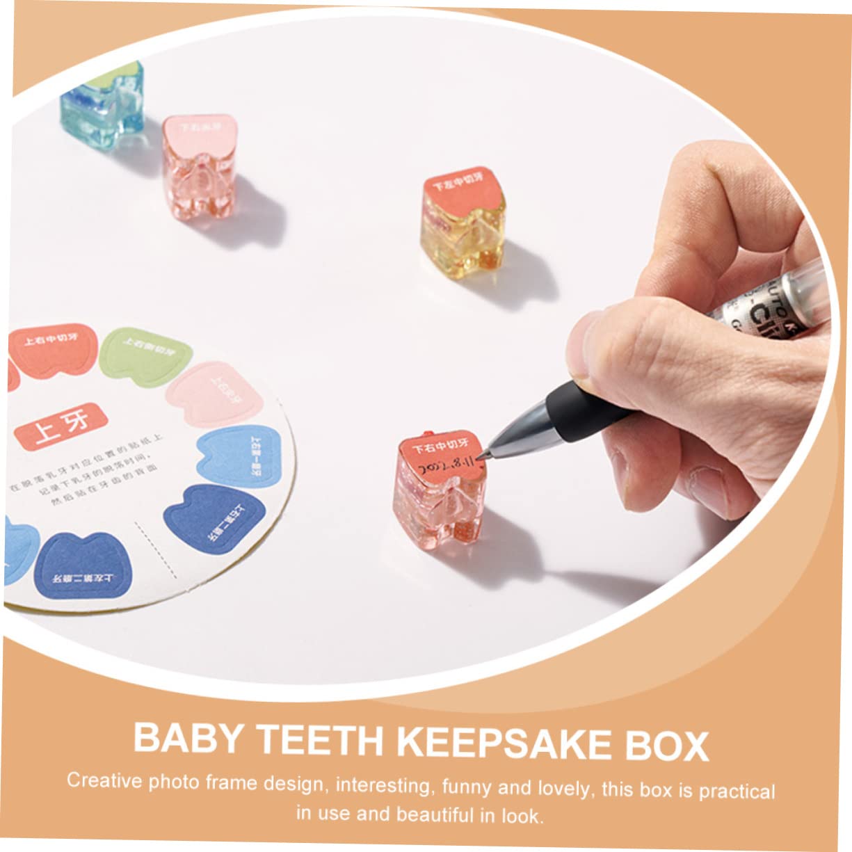 Hohopeti Baby Kit 1 Set Box Milk Teeth Storage Box Baby Keepsake Box Kids Keepsake Box Collection Container Baby Keepsake Case Baby Organzier Baby Teeth Keepsake Box