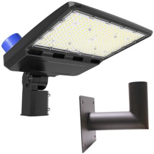 jc-lgl 150w led parking lot lights dimmable bundle l-shape 90 degree wall mount bracket