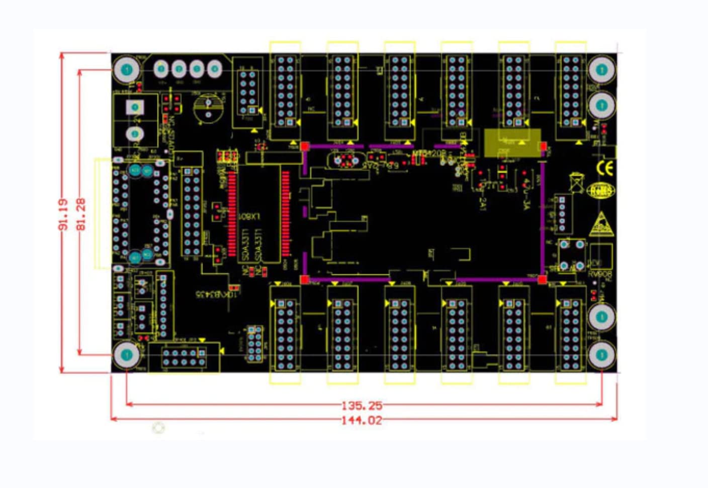 VISUALEDS 10pcs LED Receiver Card Mounting Plate for led Display Screen Accessories(mrv336 mrv300-1 mrv328