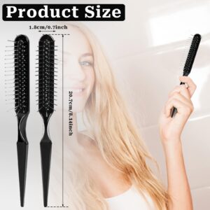 Synthetic Wig Brush,3 Pack Hair Brush 3 Row Wig Wire Brush Black Styler Brush Travel Size Metal Combs for Synthetic Wigs Detangling,Barber,Beginner