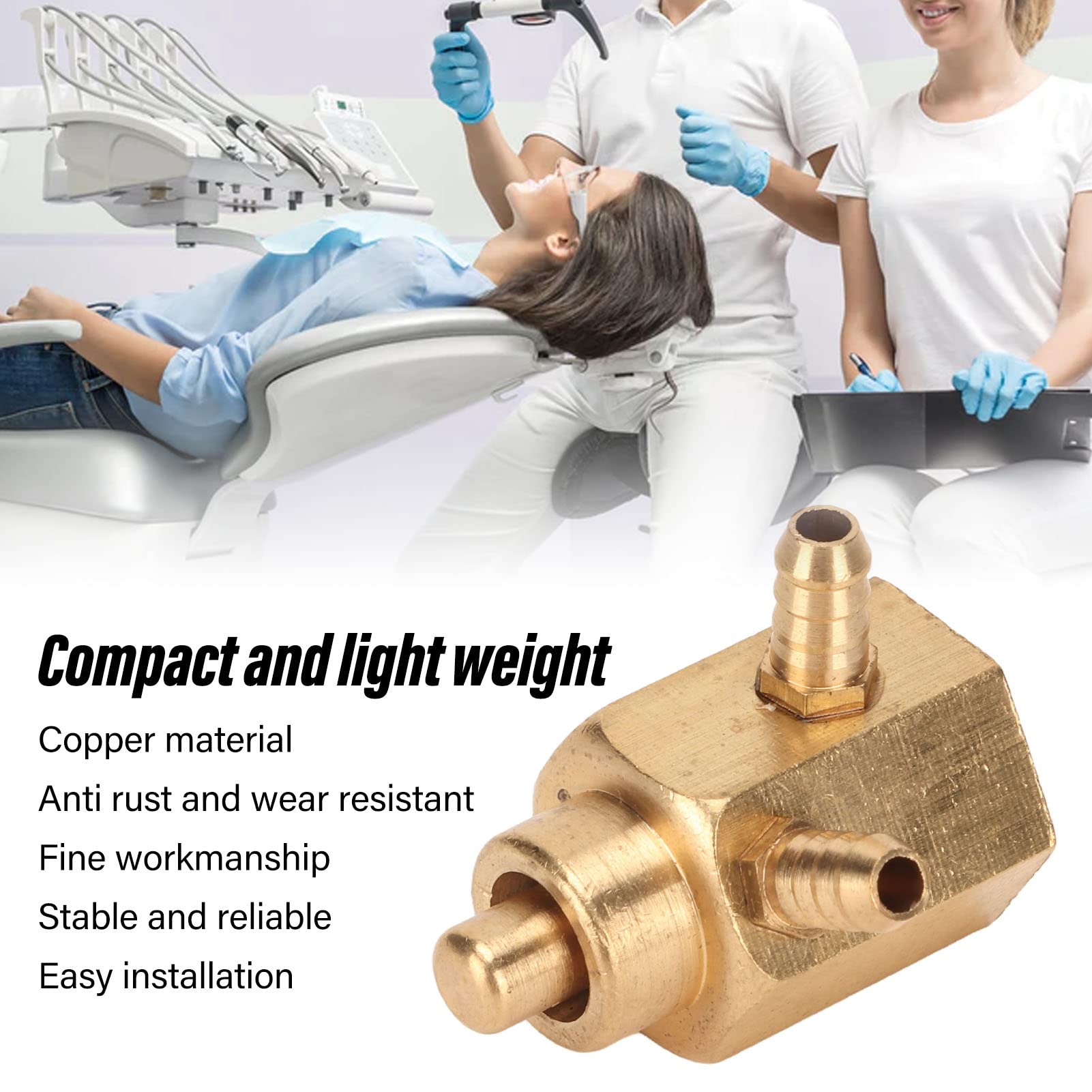 Dental Chair Switch Valve Toggle 2 Holes Copper Dental Chair Water Source Toggle Dental Chair Valve Accessories