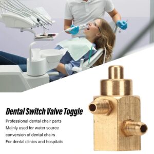 Dental Chair Switch Valve Toggle 2 Holes Copper Dental Chair Water Source Toggle Dental Chair Valve Accessories