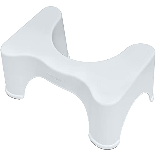 Squatty Potty The Original Bathroom Toilet Stool Height, White, 9 Inch (Pack of 2)