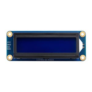 LCD1602 Display Module for Raspberry Pi 4B+ 4B 3B+ 3B 2B+ Zero W WH Pico Jetson Nano ESP32 Ardui...I2C Display Module 3.3V/5V 16x2 Characters White Color Blue Background