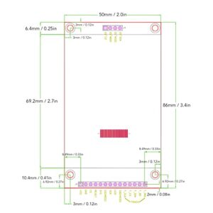 ASHATA 2.8in TFT LCD Display Module, LCD Module 320x240 Resolution, with Stylus 240x320 TFT Module 9 IO Touch Screen Monitor Module for Development Board