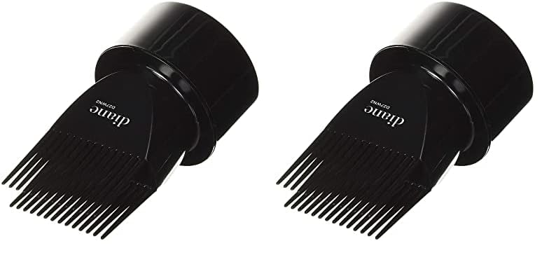 Diane Dryer Pick Attachment – Blow Dryer Comb Attachment, Fits Most Dryers with 2” Barrels – Black – D27WN2 (Pack of 2)