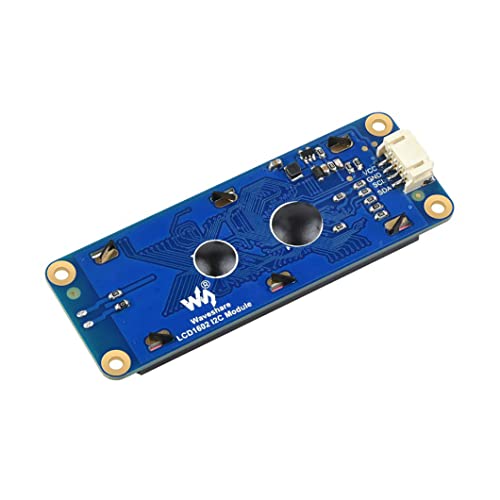 LCD1602 Display Module for Raspberry Pi 4B+ 4B 3B+ 3B 2B+ Zero W WH Pico Jetson Nano ESP32 Ardui...I2C Display Module 3.3V/5V 16x2 Characters White Color Blue Background