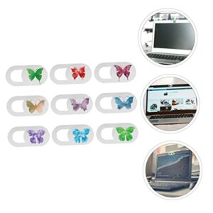 SOLUSTRE Computer Camera Computer Camera Computer Camera 9pcs Slide Webcam Phone Butterflies Adhesive Web Cover Ornament Laptop with Pattern Blocker Camera Computers Laptops Pc Camera Pc Camera