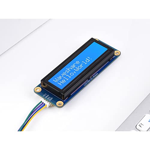 LCD1602 Display Module for Raspberry Pi 4B+ 4B 3B+ 3B 2B+ Zero W WH Pico Jetson Nano ESP32 Ardui...I2C Display Module 3.3V/5V 16x2 Characters White Color Blue Background