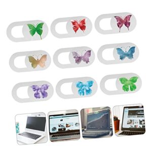 SOLUSTRE Computer Camera Computer Camera Computer Camera 9pcs Slide Webcam Phone Butterflies Adhesive Web Cover Ornament Laptop with Pattern Blocker Camera Computers Laptops Pc Camera Pc Camera