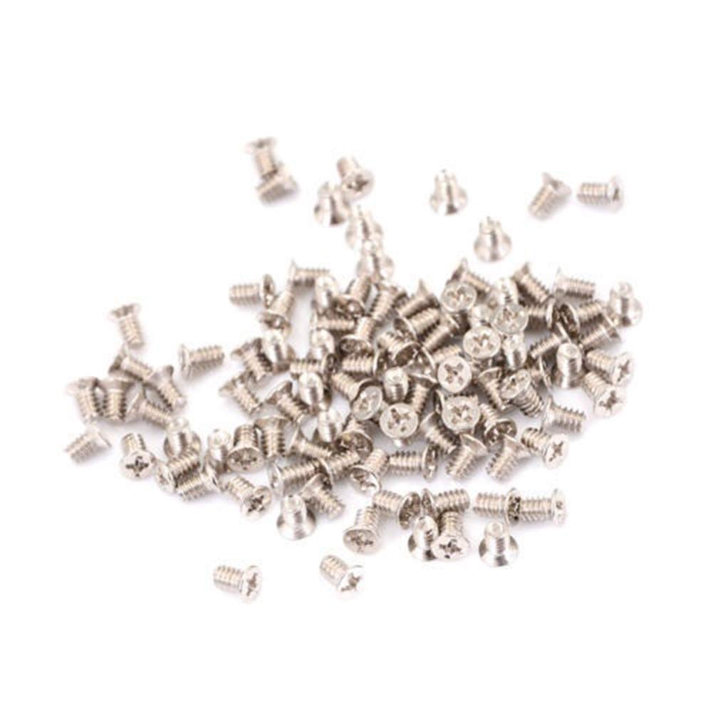 KIRANDY 100pcs PC Case 32 * 6mm Hard Drive HDD Caddy Hot Swap Server Tray Mount Screw Flat Countersunk Head Computer (Color : Silver)