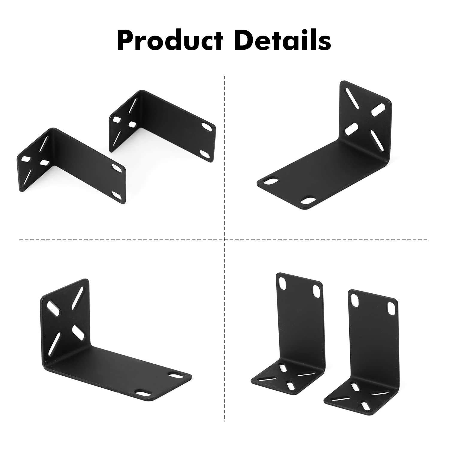 MokerLink Rack Mount Kit for 12.6 inch Switches, Adjustable Hole Distance 14-30mm, Mount a 12.6 Wide to a 19 Equipment Rack, Compatible for Netgear, Cisco, D-Link, TRENDnet, Dell 12.6 inch Products