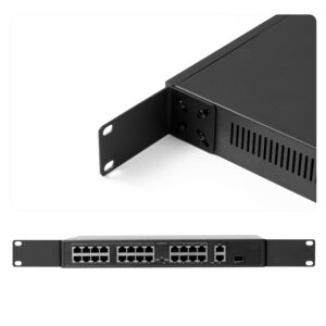 MokerLink Rack Mount Kit for 12.6 inch Switches, Adjustable Hole Distance 14-30mm, Mount a 12.6 Wide to a 19 Equipment Rack, Compatible for Netgear, Cisco, D-Link, TRENDnet, Dell 12.6 inch Products