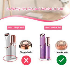 Flawless replacement heads, Women Facial Hair Remover Replacement Heads Generation 2 for Finishing Touch Flawless Facial Hair Removal Tool for Face, Double Halo Painless and Smooth