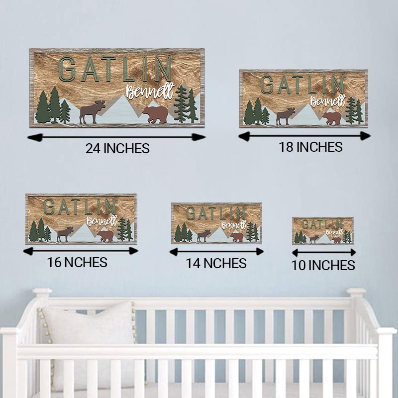 Custom name sign for nursery, Woodland nursery signs, Custom baby name sign, Wooden nursery name sign, Nursery name sign for boys, Wooden name signs for nursery, Baby name signs for nursery